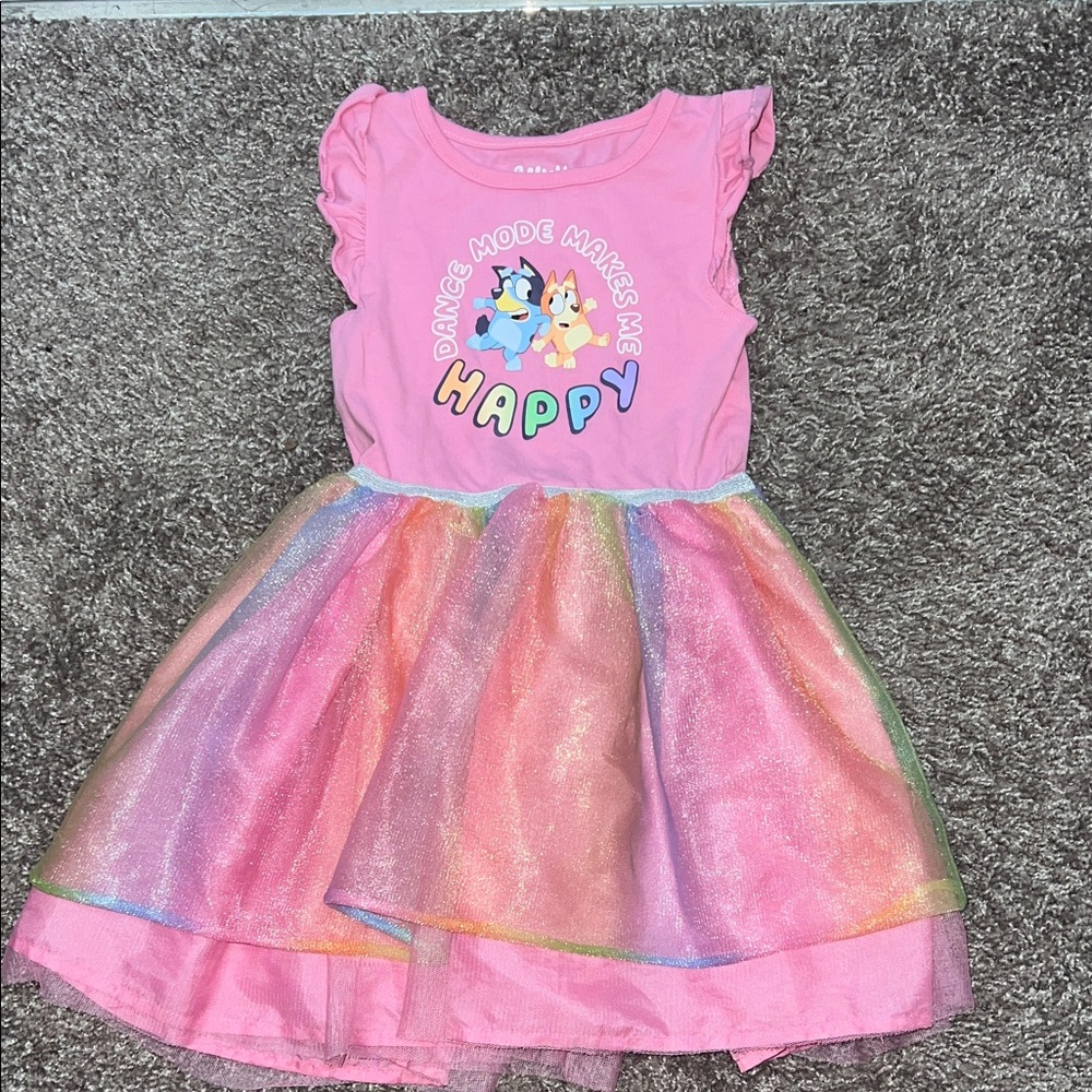 Girls Pink Bluey Tulle Dress